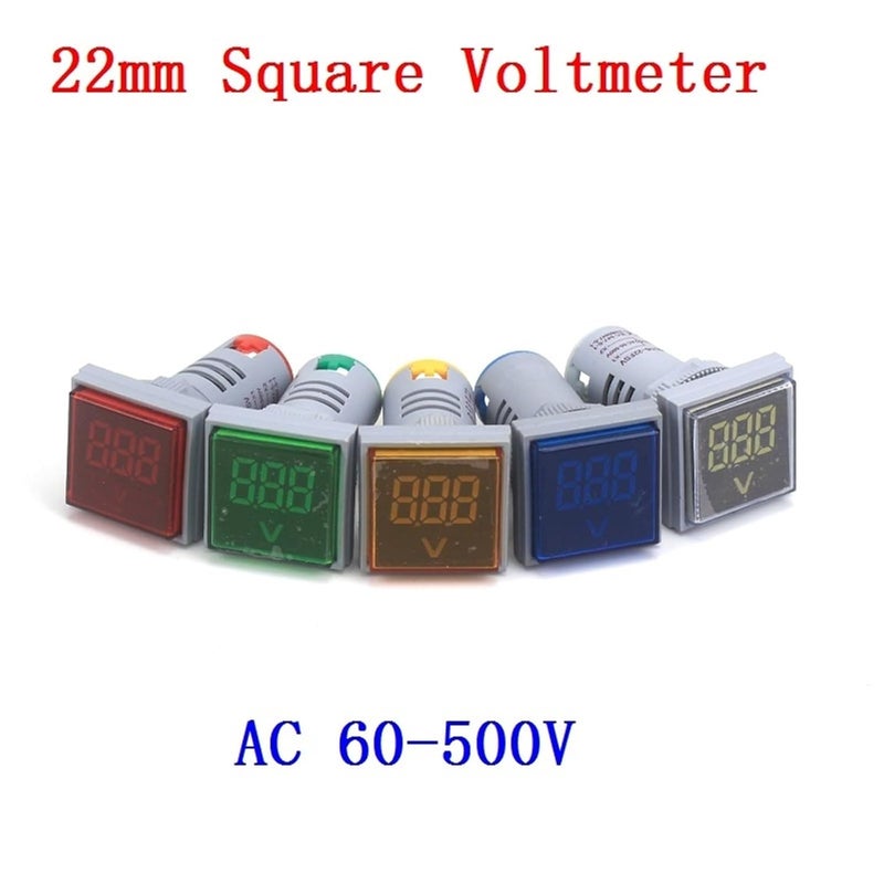 عداد الفولتميتر الرقمي LED الأبيض AC 60-500V، جهاز اختبار الجهد، مؤشر الطاقة - Image 4