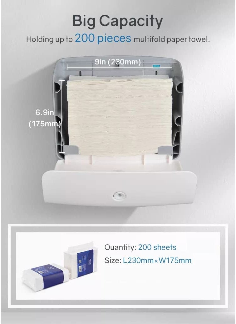 TARGET HYGIENE - TARGET HYGIENE Heavy Duty MFold Tissue Paper Dispenser with Free 2 Packet of Multi fold Tissue Paper Refill - Image 1