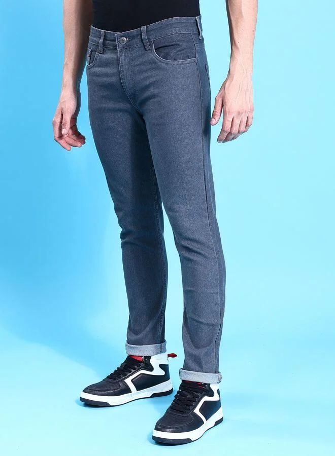 The Indian Garage Co  Men Slim Fit Solid Mid-Rise Jeans for Men | Best Price UAE