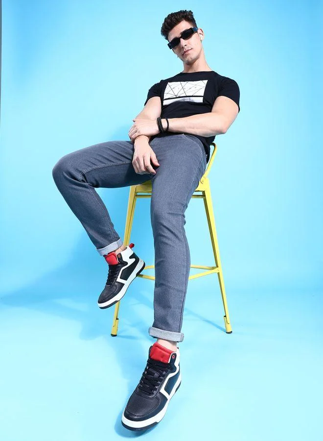 The Indian Garage Co  Men Slim Fit Solid Mid-Rise Jeans for Men | Best Price UAE