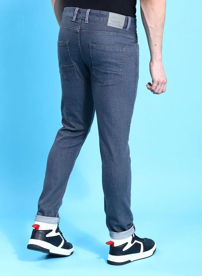 The Indian Garage Co  Men Slim Fit Solid Mid-Rise Jeans for Men | Best Price UAE