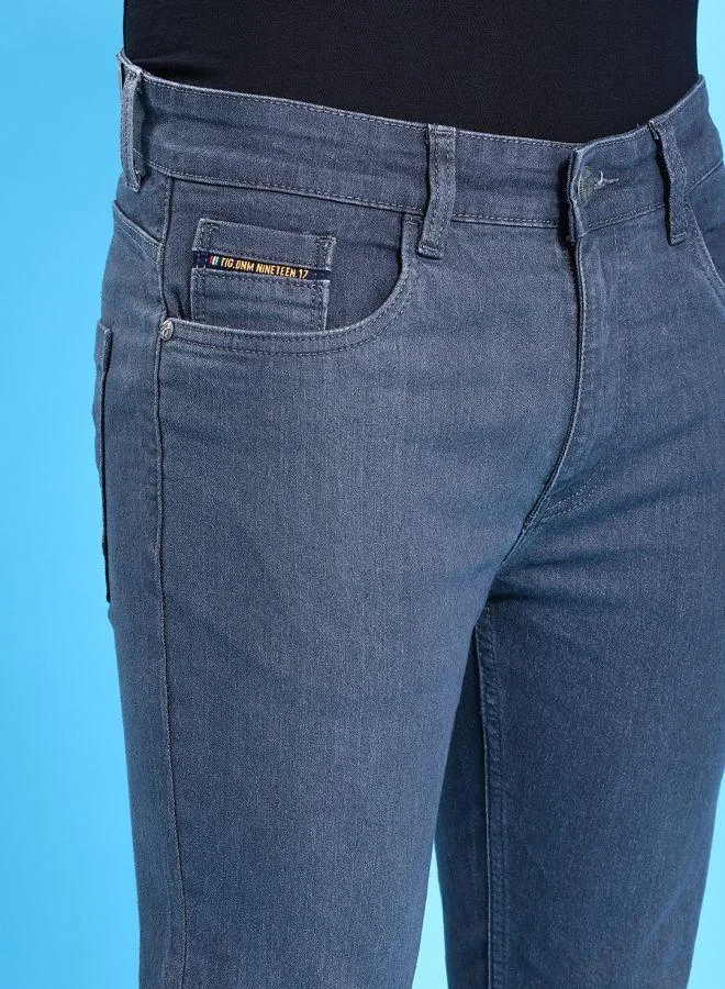 The Indian Garage Co  Men Slim Fit Solid Mid-Rise Jeans for Men | Best Price UAE