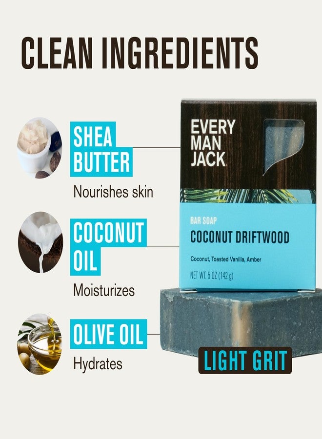 Every Man Jack Cold Processed Mens Bar Soap - Coconut + Driftwood Scent - Deeply Cleans & Hydrates with Shea Butter and Coconut Oil - (3 Pack) - Image 5