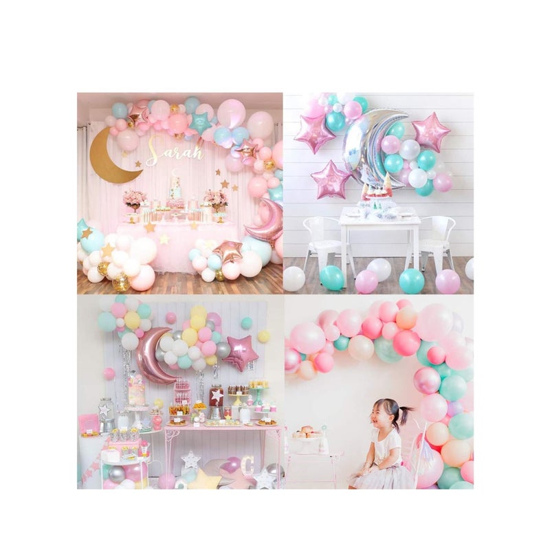 Zikra Happy Birthday Decorations Banner, Sun Moon Clouds Rainbow Sky Star Foil Balloon Birthday Party Supply - Image 5