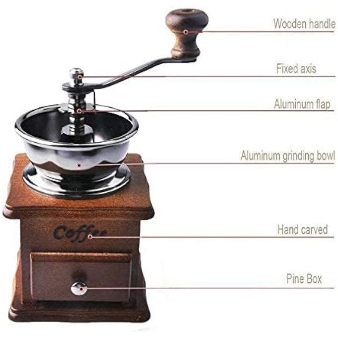 سبيس شوب مطحنة قهوة خشبية، مطحنة يدوية، ماكينة صنع القهوة - Image 2