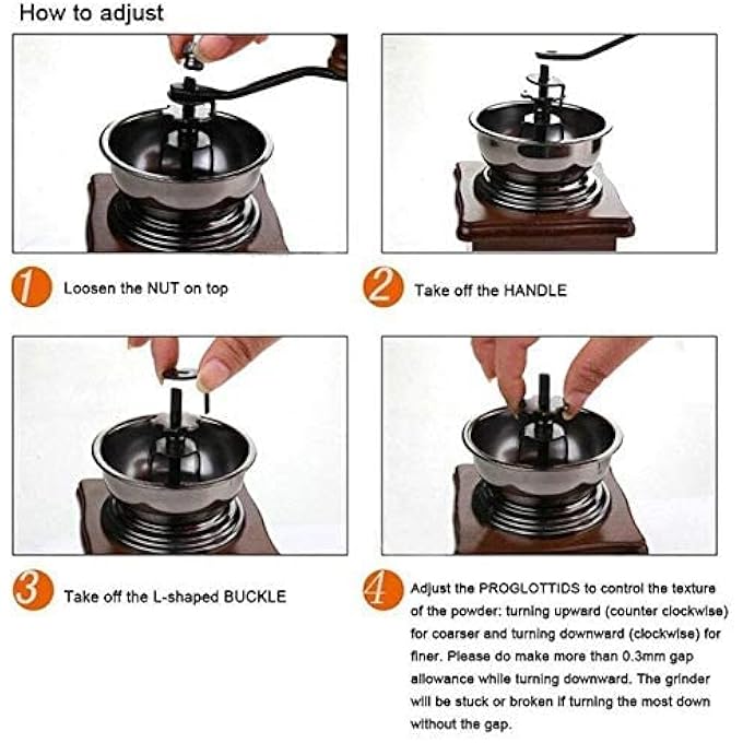 سبيس شوب مطحنة قهوة خشبية، مطحنة يدوية، ماكينة صنع القهوة - Image 3