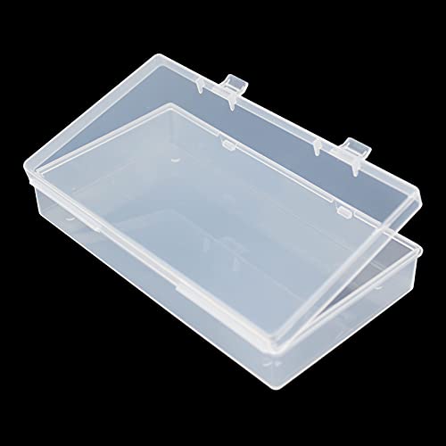 Thintinick 4 Pack Rectangular Clear Plastic Storage Containers Box with Hinged Lid for Beads and Other Small Craft Items (6.1 x 3.3 x 1.18 inch) - Image 3