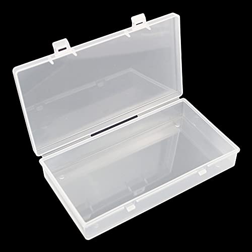 Thintinick 4 Pack Rectangular Clear Plastic Storage Containers Box with Hinged Lid for Beads and Other Small Craft Items (6.1 x 3.3 x 1.18 inch) - Image 4