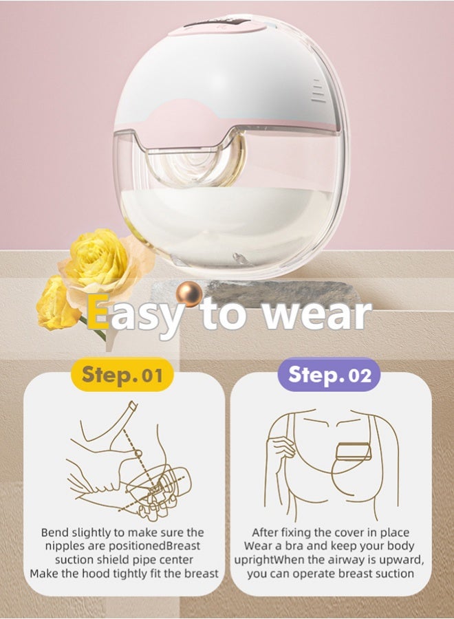 Jccgoo Wearable Breast Pump with 3 Mode 15 Levels, Hands Free Electric Breast Pump 1200mAh with Screen Display - Image 5