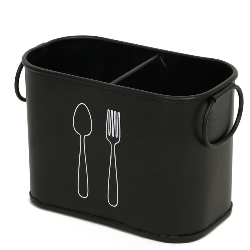 MODEFE Premium Metal Cutlery Stand For Dining Table Spoon Knife Fork Chopstick Cutlery Holder Kitchen Organizer Dining Table Organiser Stand Dining Multifunctional Heavy Duty Stand Black Color - Image 4