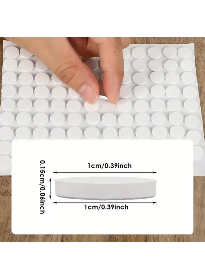 200pcs White Self Adhesive Foam Pads Anti Slip Shock Absorbing Furniture Protection - Image 2