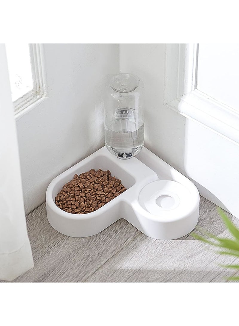 SYOSI Pet Feeding Bowl Set,Double Dish with Automatic Water Dispenser for Dogs and Cats,Non Slip Base and Detachable Design for Easy Cleaning,Ideal for Small and Medium Pets at Home - Image 1