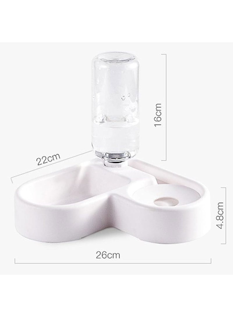 SYOSI Pet Feeding Bowl Set,Double Dish with Automatic Water Dispenser for Dogs and Cats,Non Slip Base and Detachable Design for Easy Cleaning,Ideal for Small and Medium Pets at Home - Image 2