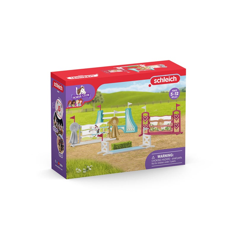 Schleich Horse Club 30PC Obstacle Course Accessories for Horse Figurines Show Jumping Playset with Adjustable Hurdles Fun Steeplechase Equestrian Toys for ScreenFree Play Kids 5 42612 - Image 4