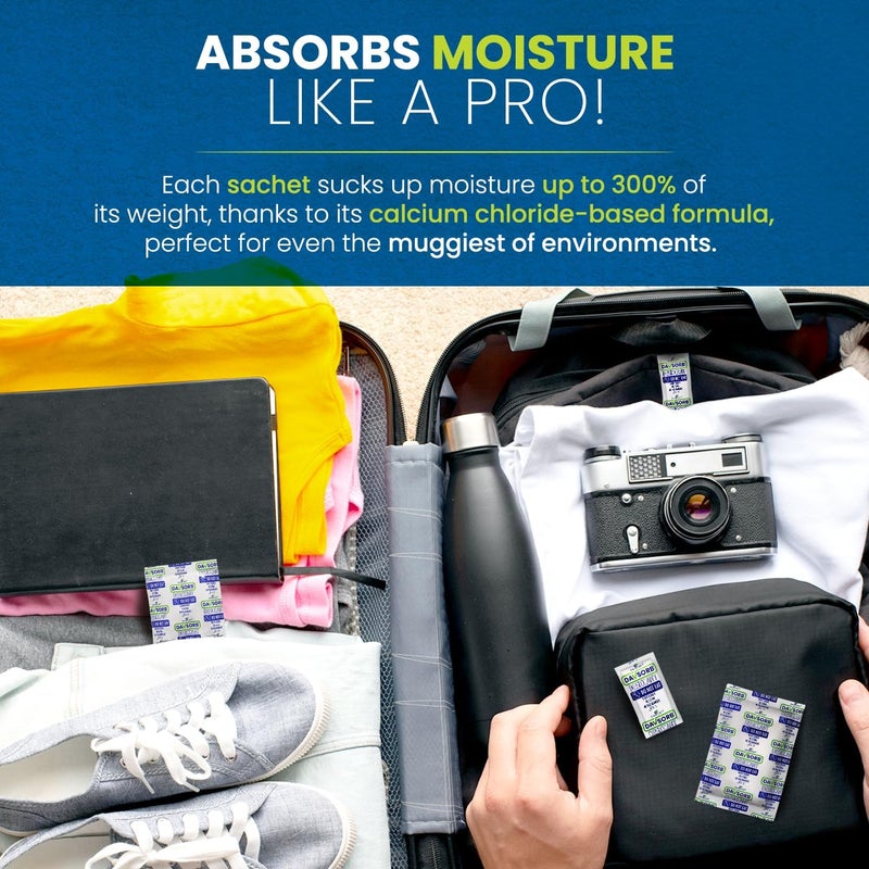 CILICAnT DAVSORB Dehumidifier Room Moisture Absorber Sachet for Home, Cars, Electronic items, Wardrobe & Shoe Racks | Fights Excess Moisture & Prevents Mould & Fungus; 100gm-pack of 3, White (Large) - Image 5