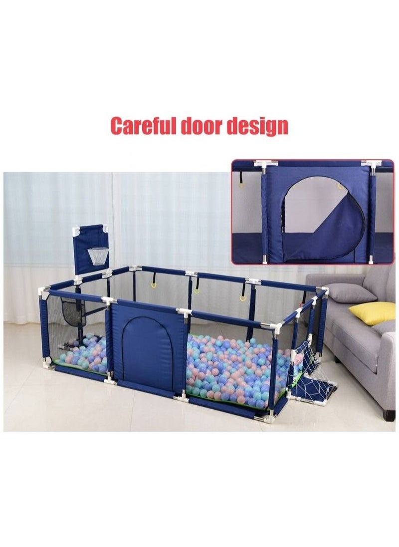 DubaiGallery Rectangular playground with fence and door for children, portable and safe and protects children from falling 