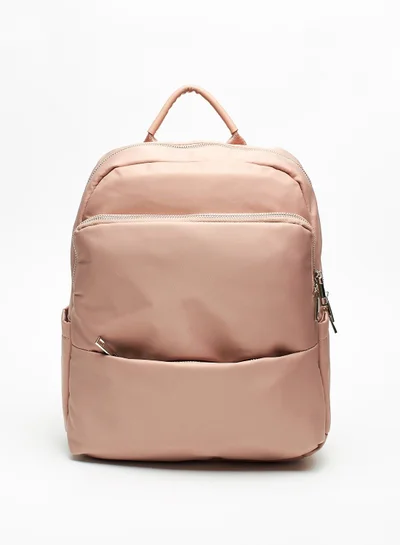 shoexpress Shoexpress Solid Backpack with Adjustable Straps Pink