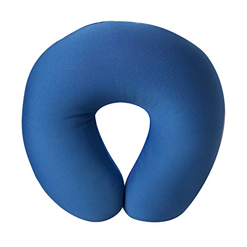 Cloudz Kids Dual Comfort Microbead Airplane Travel Neck Pillow. Super Soft Cozy Plush on One Side, Cool Relaxing Spandex on The Other! Keep Your Kids Comfy and Supported at Home or On The Go! - Blue - Image 4