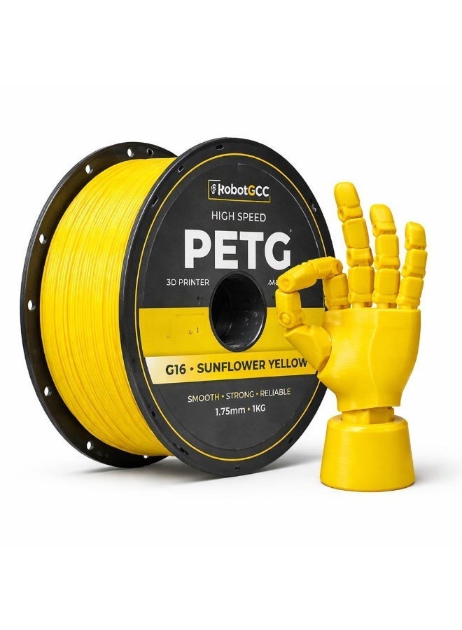 RobotGCC PETG Soft Yellow 3D Printer Filament 1.75mm 1KG, Durable Low-Warping Material, Muted Soft Yellow PETG for Interior Accessories and Calm Displays - Image 2