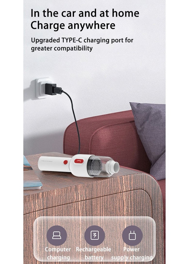 عربست مكنسة كهربائية لاسلكية باليد ، 1800 ماه بطارية ليثيوم أيون ، 12000 باسكال شفط ، أبيض - Image 3