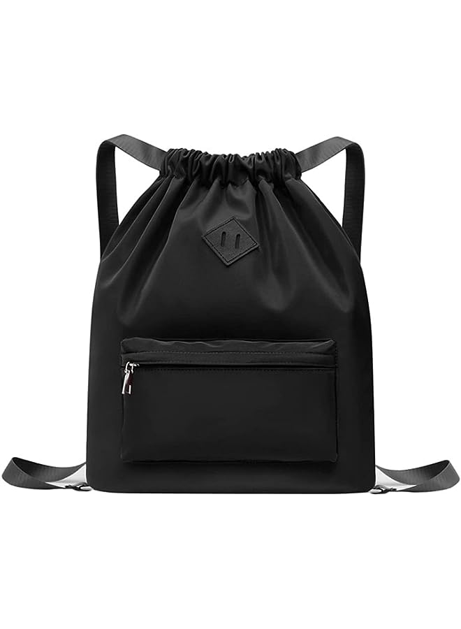 Raxoom Backpack Water Resistant String Bag Sports Gym Sack with Side Pocket for Men Women - Image 1