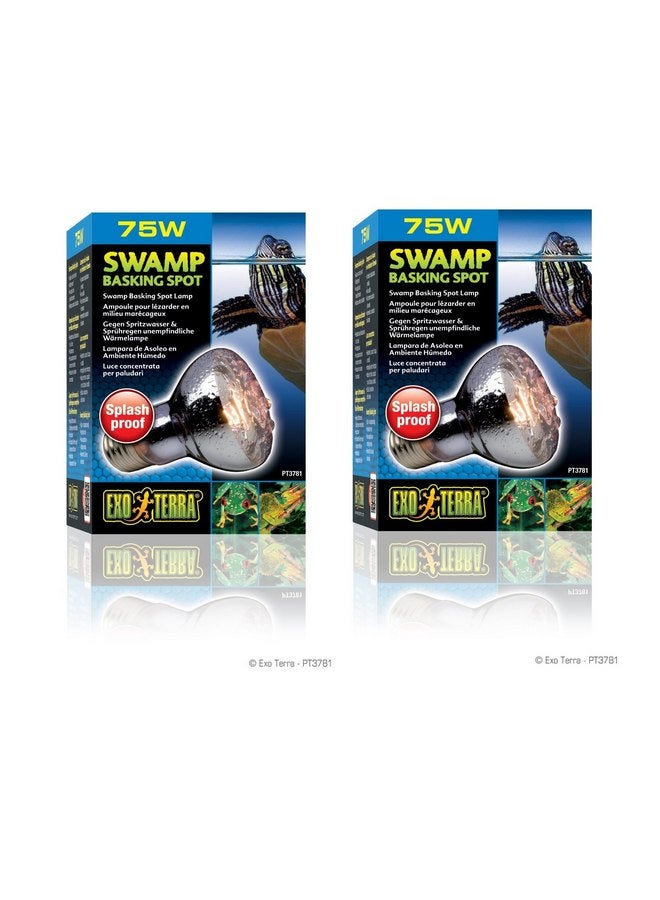 Exo Terra (2 Pack) Exo Terra Swamp Glo Basking Spot Lamp, 75 Watt - Image 1