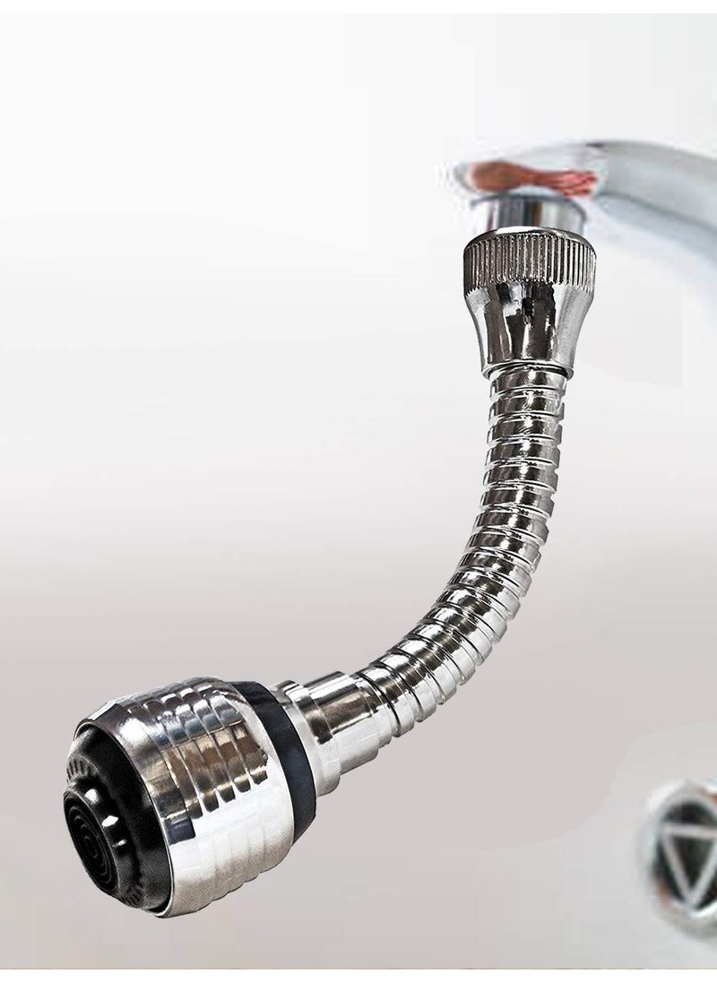Generic SNAG TURBO FLEX 360 DEGREE ROTATORY FLEXIBLE SINK WATER SAVING FAUCET NOZZLE SPRAYER Adjustable Head Nozzle SplashProof Filter Extender Sprayer  - Image 1