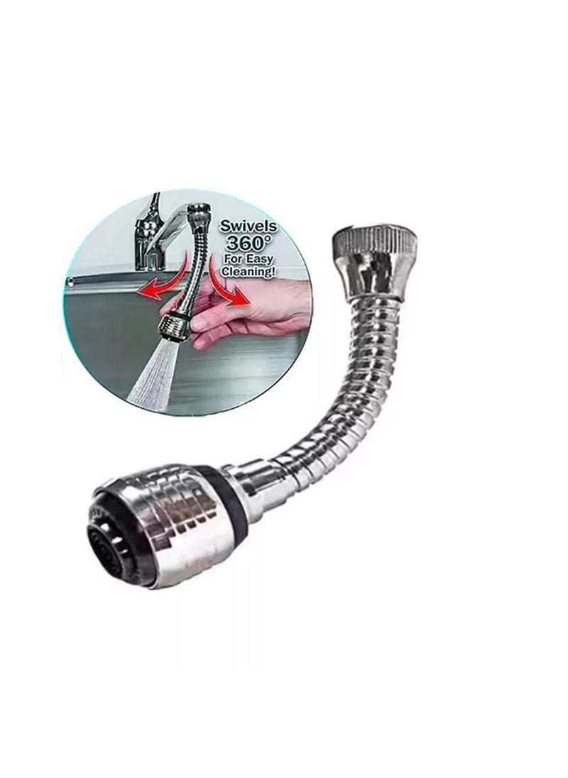 Generic SNAG TURBO FLEX 360 DEGREE ROTATORY FLEXIBLE SINK WATER SAVING FAUCET NOZZLE SPRAYER Adjustable Head Nozzle SplashProof Filter Extender Sprayer  - Image 2