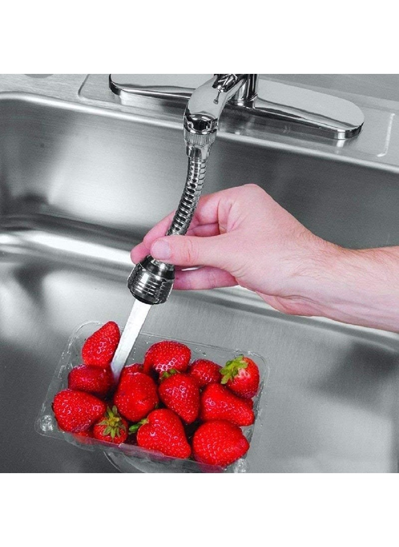 Generic SNAG TURBO FLEX 360 DEGREE ROTATORY FLEXIBLE SINK WATER SAVING FAUCET NOZZLE SPRAYER Adjustable Head Nozzle SplashProof Filter Extender Sprayer  - Image 3