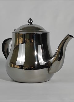 HTH Classic Morocco Style Arabic Coffee Dallah Pot Rustproof Premium Stainless Steel Teapot Mirror Finish Coffee Kettle Easy Pour Spout Tea Kettle with Hinged Lid and Ergonomic Handle Dishwasher Safe Induction Safe Teapot for Office Home 24/35/48/70 Oz  - Image 4