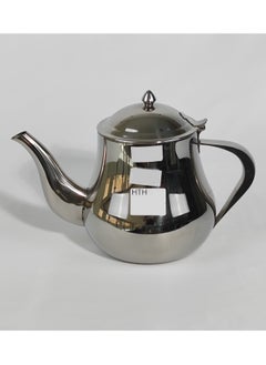HTH Classic Morocco Style Arabic Coffee Dallah Pot Rustproof Premium Stainless Steel Teapot Mirror Finish Coffee Kettle Easy Pour Spout Tea Kettle with Hinged Lid and Ergonomic Handle Dishwasher Safe Induction Safe Teapot for Office Home 24/35/48/70 Oz  - Image 2
