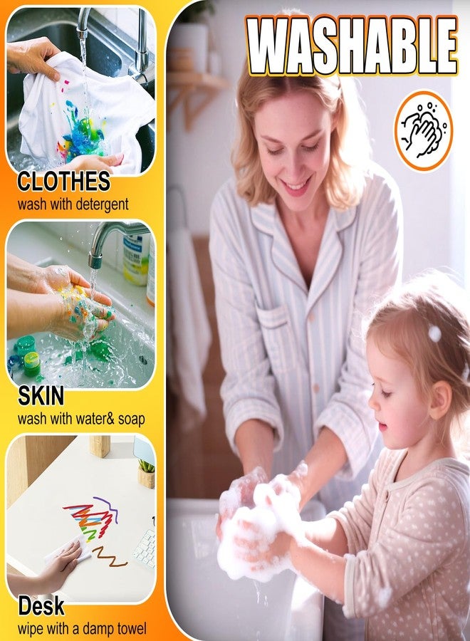 Aen Art Paint Sticks, 24 Colors Solid Tempera Paint Sticks for Kids, Quick Drying Washable Paint for Students - Image 4