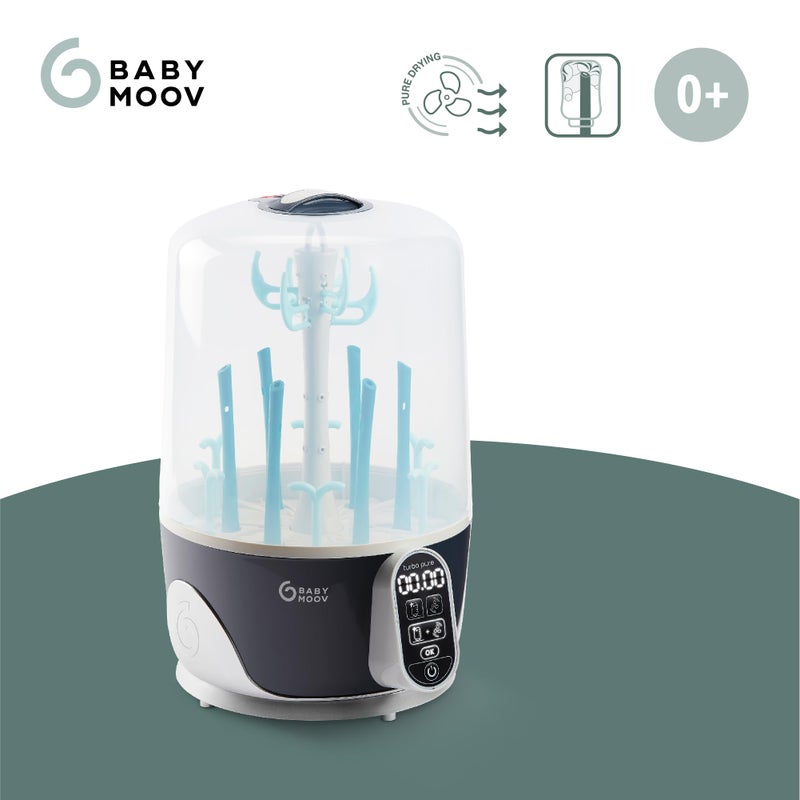 Babymoov Turbo Pure Steam Sterilizer Dryer, Patented Purified Sterilization, Fast & Clean Drying, Baby Bottle Storage and Easy Use (Elimates 99.9% of bacteria) - Image 4