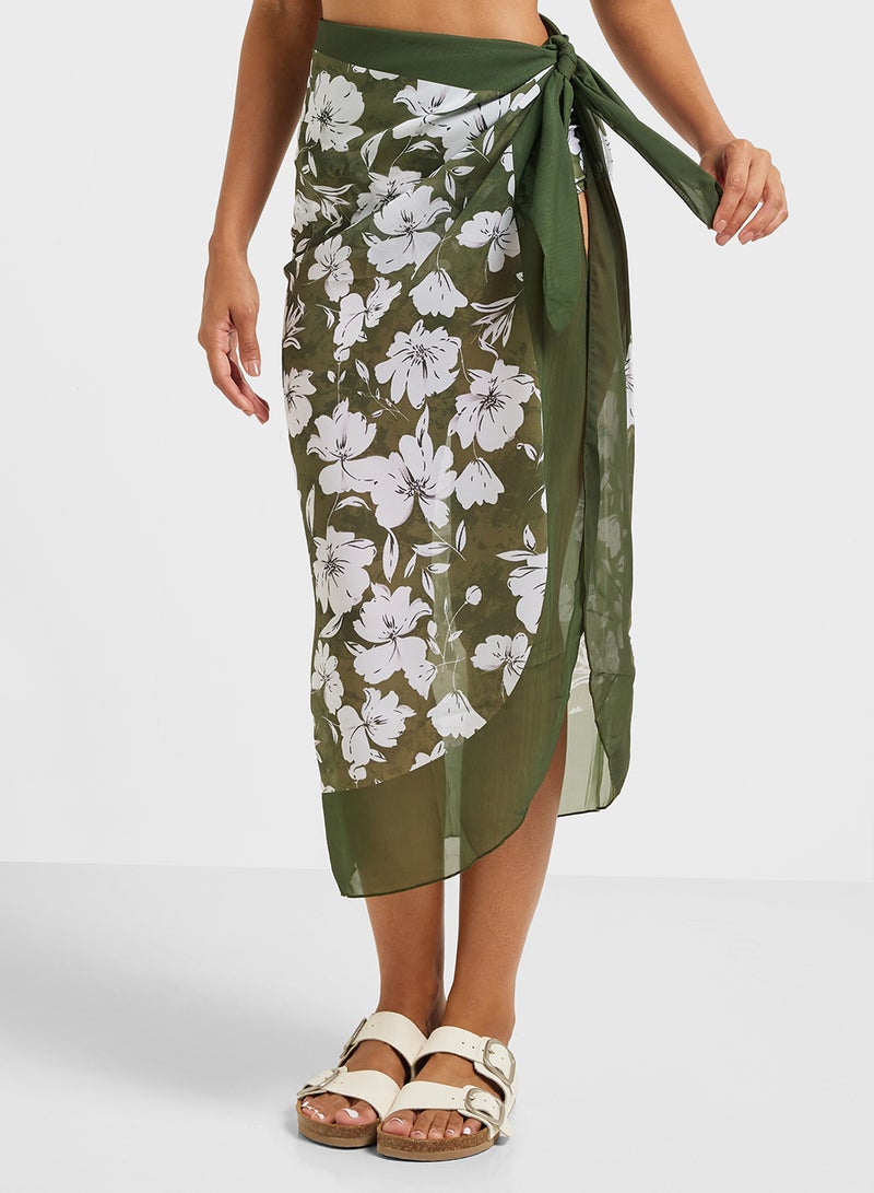 ELLA Printed Bikini & Floral Sarong - Image 5