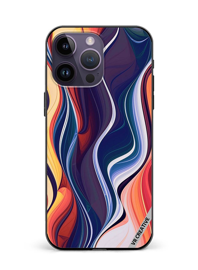 VR CREATIVE Protective Case Cover For Apple iPhone 15 Pro Abstract Design Multicolour - Image 1