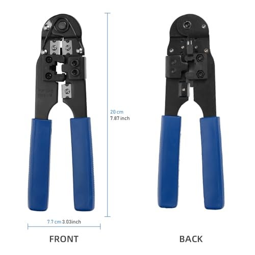 XIKKART Wire Stripper Tool, crimping tool kit, heavy duty, Cutting, Striping, Networking Wire Tool Kit, Ratcheting Wire Crimper Tool for 8P8C rj45, Tool Kit, (crimping tool rj45, HT-210C) - Image 4