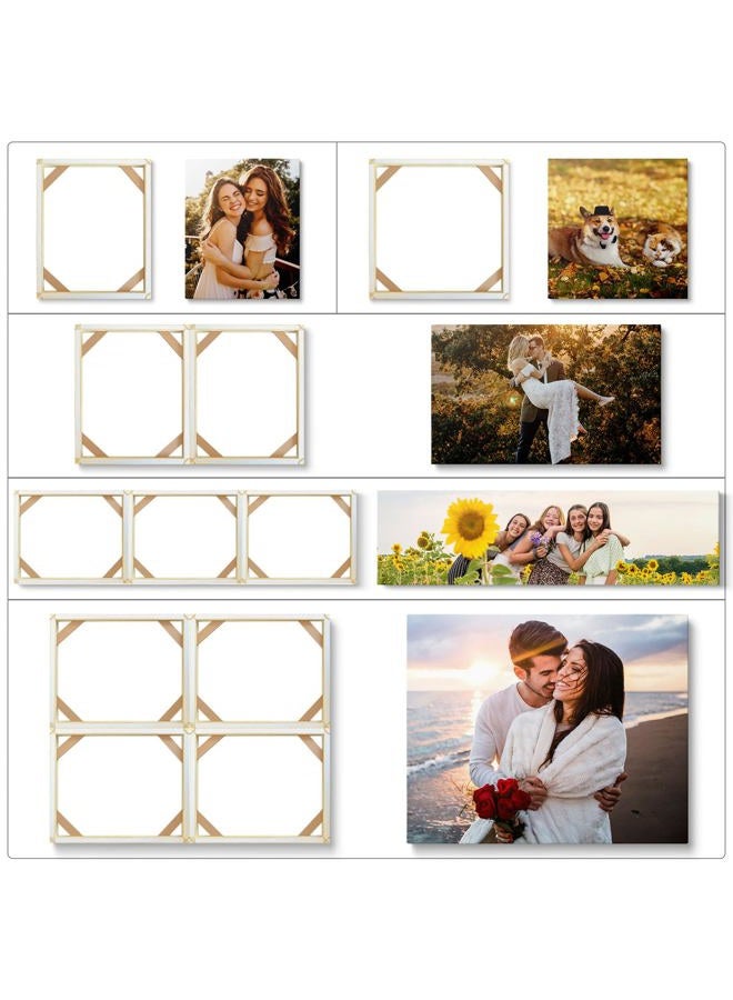 ART 4pcs DIY Wooden Canvas Stretcher Bars Canvas Frame Kit for Gallery Wraps – Sturdy Solid Wood Bars for Oil Paintings, Gallery, Posters, Diamond Painting, Home Studio Wall Decor - Image 4