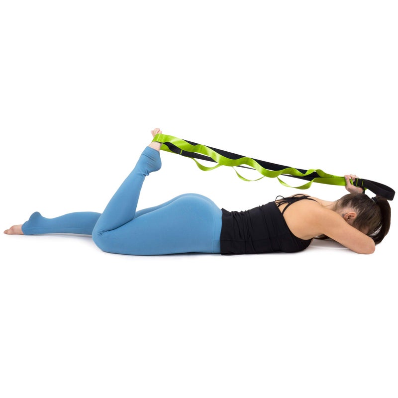 ProsourceFIt Multi-Loop Stretching Strap 8 Ft for Yoga, Pilates, Physical Therapy, Sports, Dance & Gymnastics to Improve Posture, Increase Flexibility and Mobility, 3 dual-toned colors available - Image 5