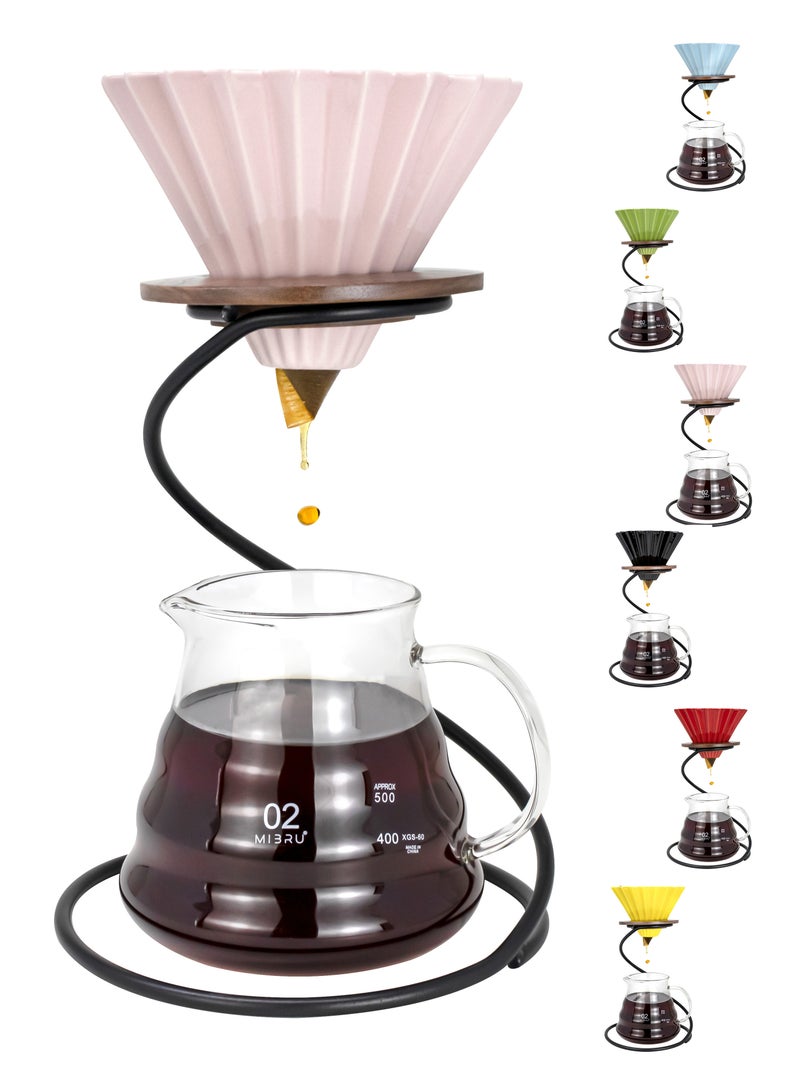 MIBRU V60 Coffee Machine Set Filter Espresso Drip Maker Funnel Ceramic Holder Hools For Home and Kitchen Accessories  - Image 1