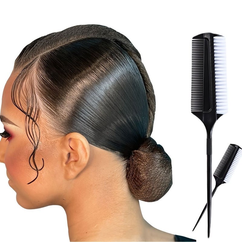 1 Set of 2 Double Sided Hair Care Comb Suitable for Dyeing Conditioning and Hair Cutting A Must Have for Latin Dance Contestants for Salons and Home Use - Image 2