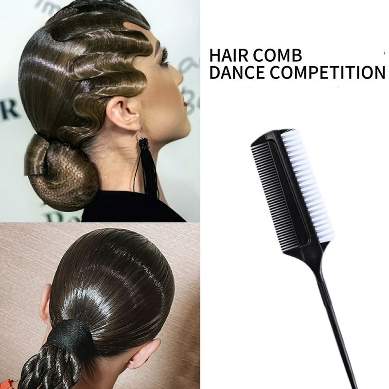 1 Set of 2 Double Sided Hair Care Comb Suitable for Dyeing Conditioning and Hair Cutting A Must Have for Latin Dance Contestants for Salons and Home Use - Image 1