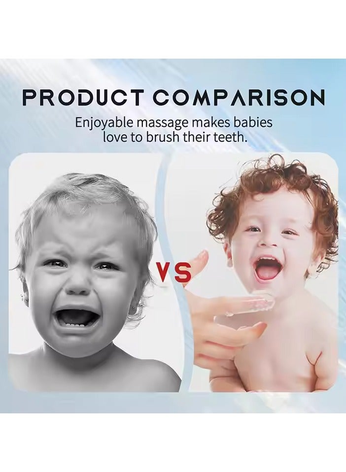 2 baby Fruit Feeders + 2 Silicone baby Finger Toothbrushes – Safe baby feeding set for introducing Fruits & Baby Oral care – Feeder and Toothbrush for infant/ toddler - Image 3