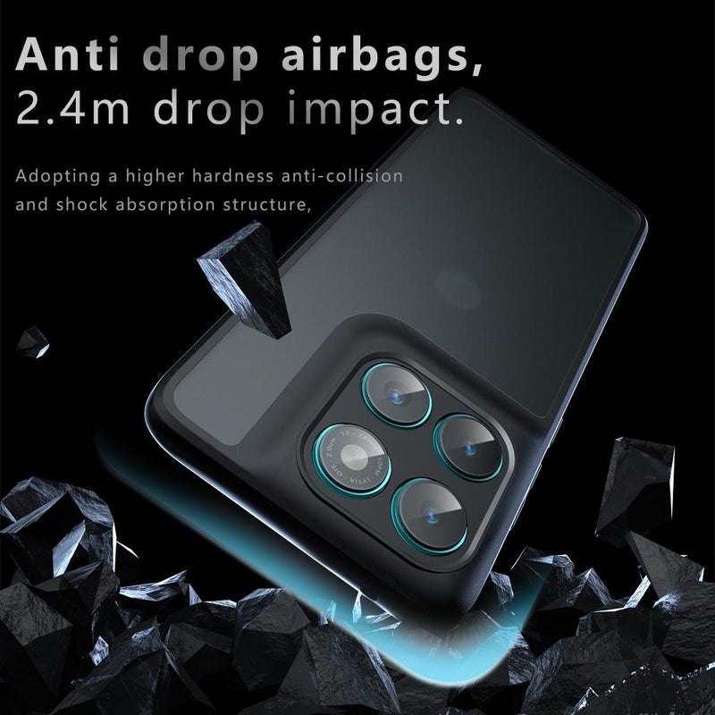 BURAQ Case Cover For Motorola Edge 60 Pro Armor Precise Hole PC Hybrid TPU Phone Case(Transparent) - Image 4