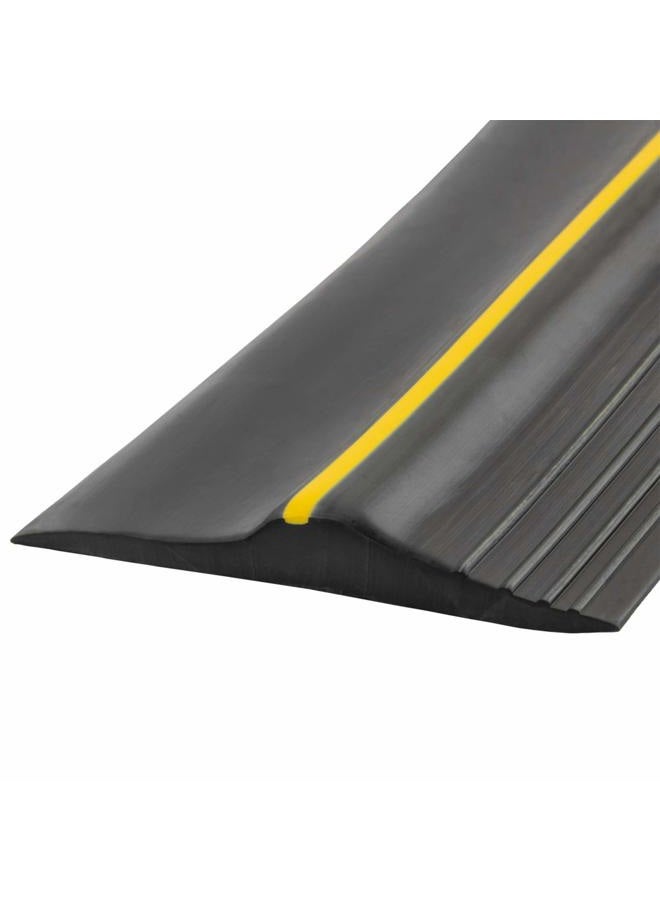 Papillon Universal Garage Door Bottom Threshold Seal Strip,Weatherproof Rubber DIY Weather Stripping Replacement, Not Include Sealant/Adhesive (20Ft, Black) - Image 1