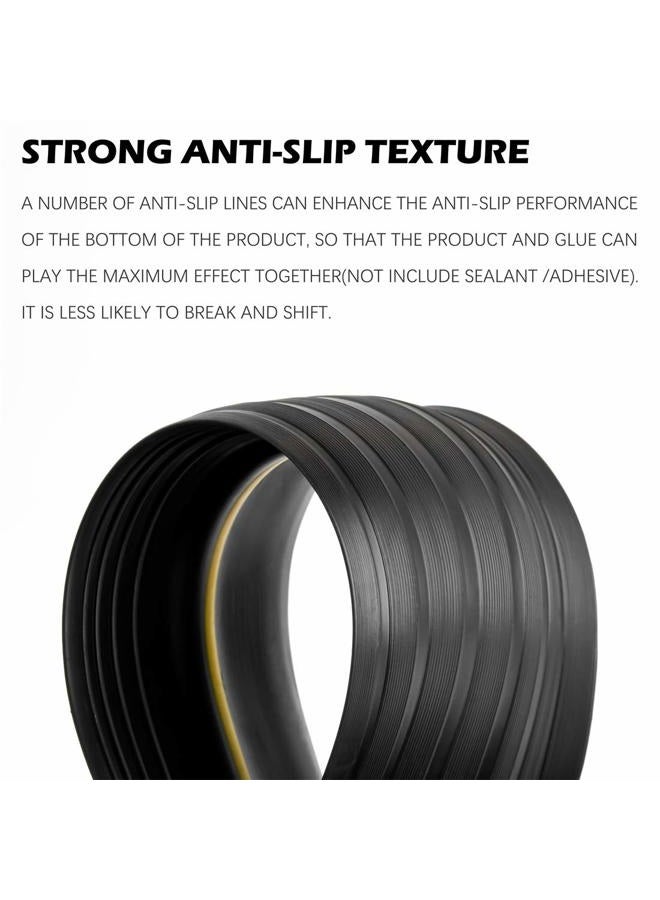 Papillon Universal Garage Door Bottom Threshold Seal Strip,Weatherproof Rubber DIY Weather Stripping Replacement, Not Include Sealant/Adhesive (20Ft, Black) - Image 3