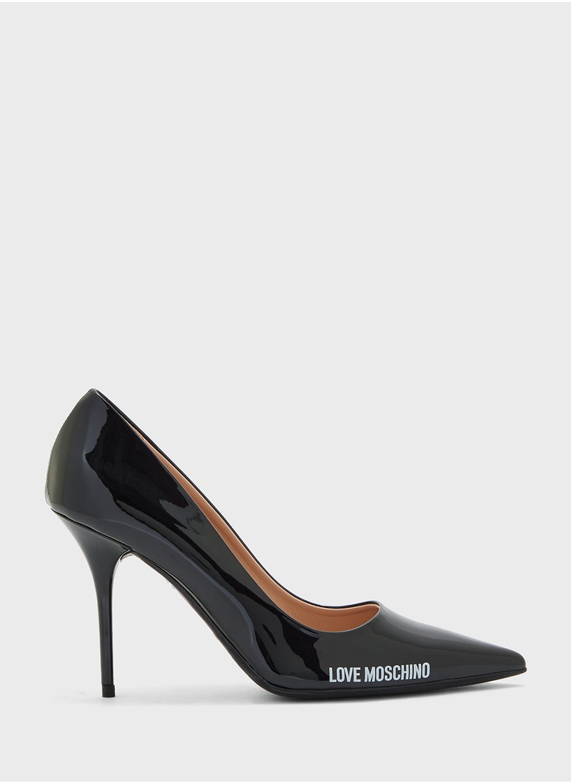 Love Moschino - Pointed Toe Mid Heel Pumps - Image 1