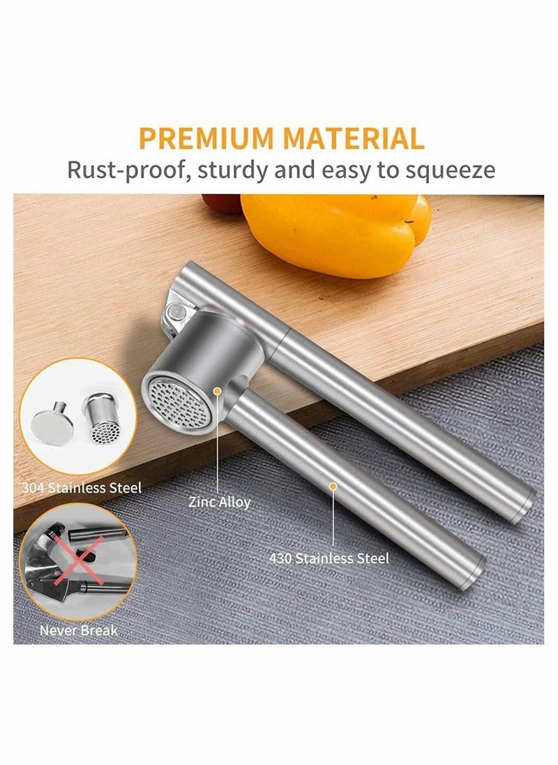 Y&D Garlic Press Mincer, 304 Stainless Steel Crusher Peeler Set, Detachable, Heavy Duty, Rust Proof Mincer Design for Extracts More Paste Per Clove  - Image 3