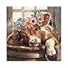 Larkipuzz Cute Highland Cow Puzzles for Adults 1000 Pieces Art Colorful Flower Cattle Animal Jigsaw Puzzle Funny Plant Wildflower Puzzle - Image 4