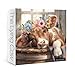 Larkipuzz Cute Highland Cow Puzzles for Adults 1000 Pieces Art Colorful Flower Cattle Animal Jigsaw Puzzle Funny Plant Wildflower Puzzle - Image 2