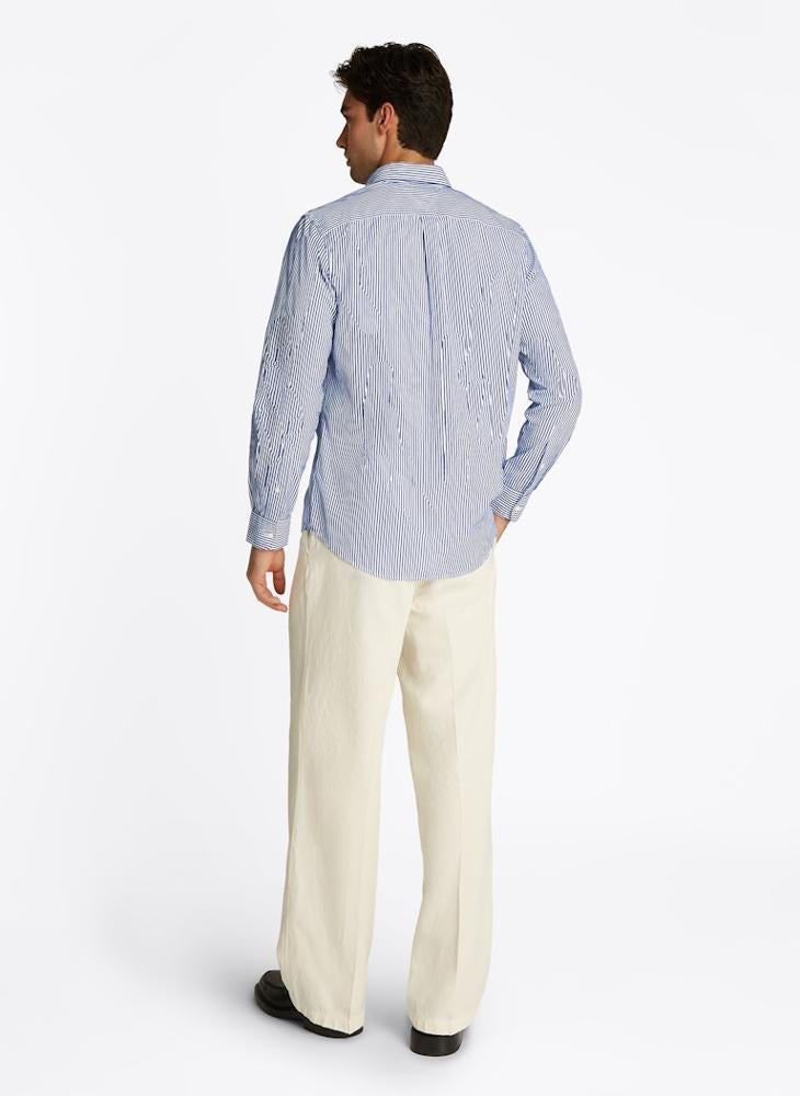 TOMMY HILFIGER Regular Fit Flex Cotton Classic Poplin Stripe Shirt  - Image 2